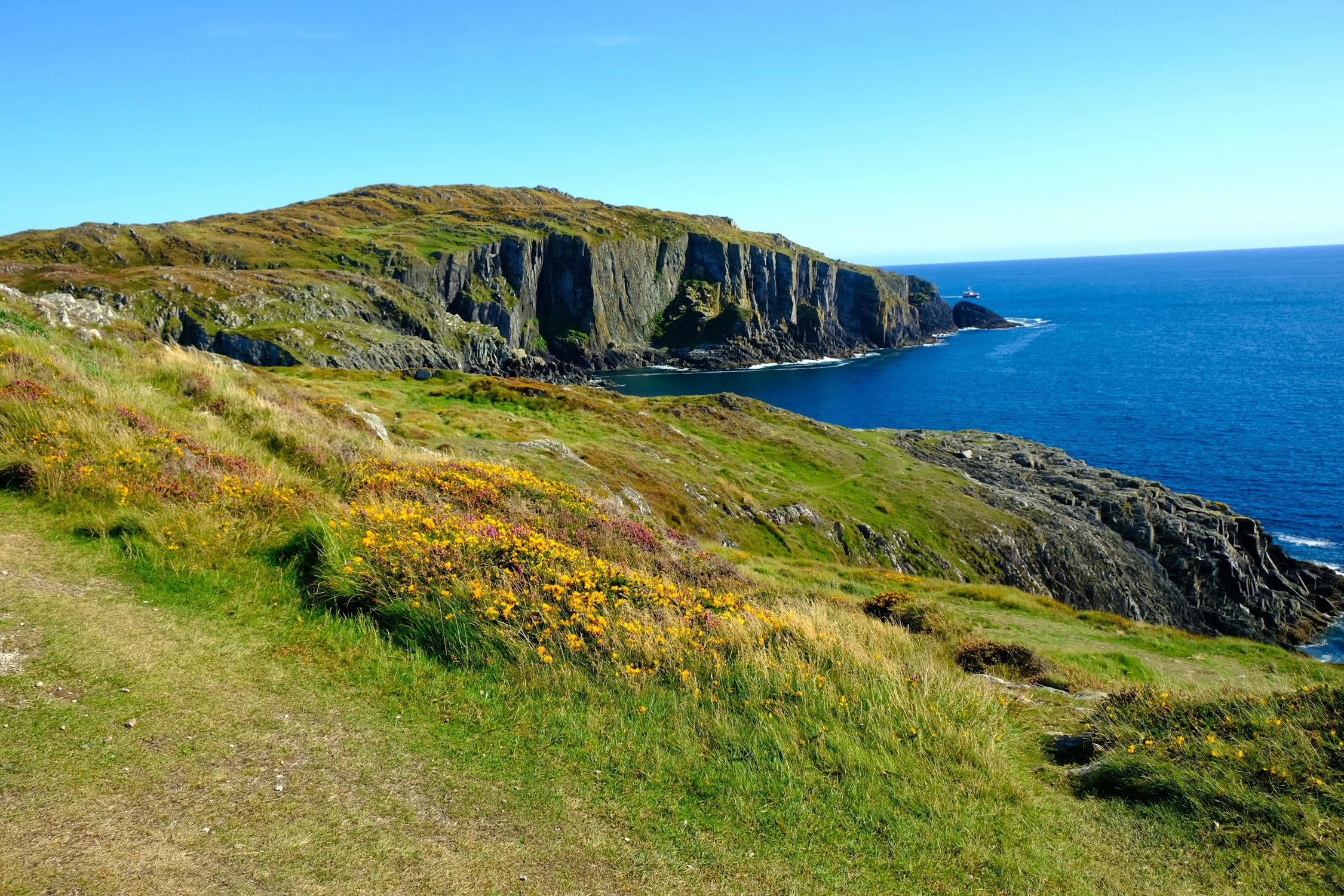 Dramatic coastal cliffs along the Irish Atlantic coast