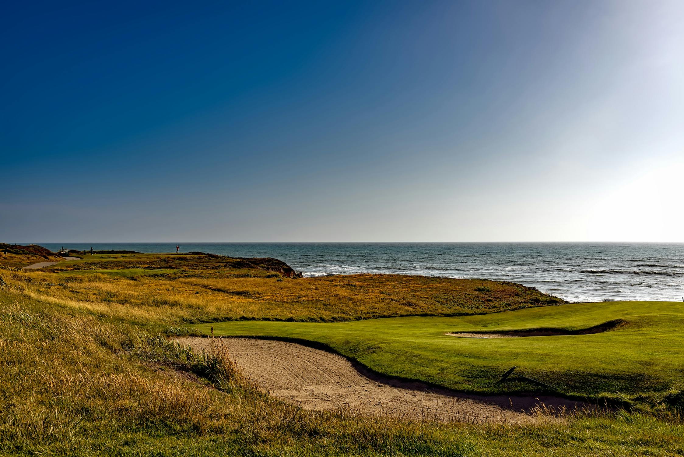 Coastal links golf course with ocean views